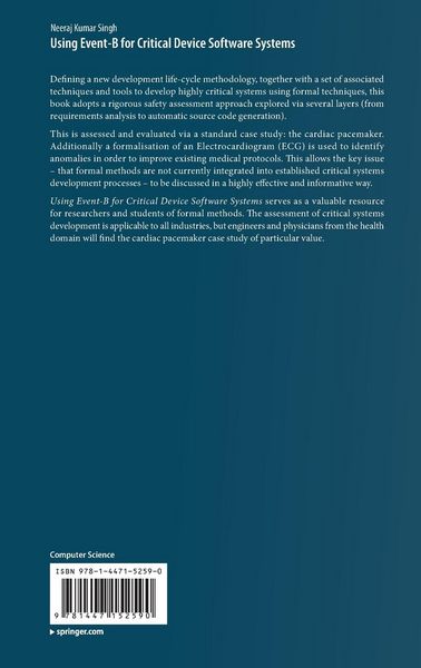 Produktbild: Using Event-B for Critical Device Software Systems