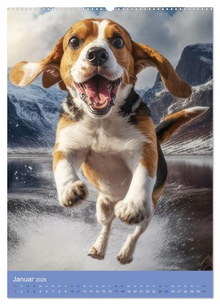 Produktbild: Hunde mit Temperament (hochwertiger Premium Wandkalender 2026 DIN A2 hoch), Kunstdruck in Hochglanz