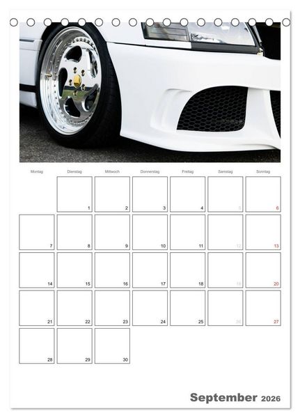 Produktbild: Tuning Power Planer (Tischkalender 2026 DIN A5 hoch), CALVENDO Monatskalender