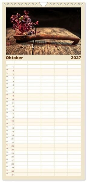 Produktbild: Familienplaner 2027 - Wabi Sabi: All die sch&ouml;nen alten Dinge mit 5 Spalten (Wandkalender, 21 x 45 cm) CALVENDO