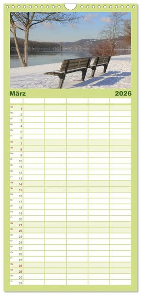 Produktbild: Familienplaner 2026 - Baldeneysee - Oase der Ruhe mit 5 Spalten (Wandkalender, 21 x 45 cm) CALVENDO