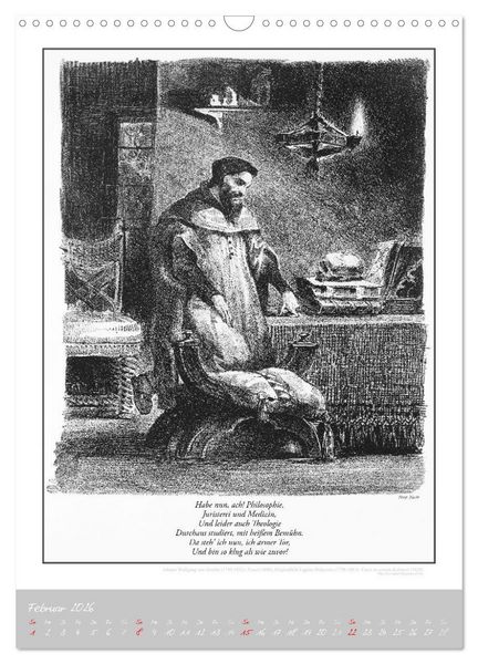 Produktbild: Faust - Weltliteraturkalender (Wandkalender 2026 DIN A3 hoch), CALVENDO Monatskalender