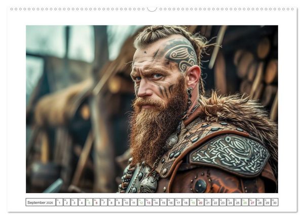 Produktbild: Mutige Krieger (hochwertiger Premium Wandkalender 2026 DIN A2 quer), Kunstdruck in Hochglanz
