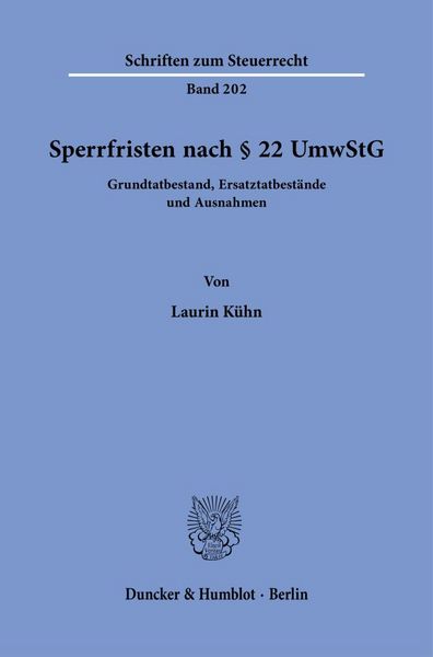 Produktbild: Sperrfristen nach &sect; 22 UmwStG