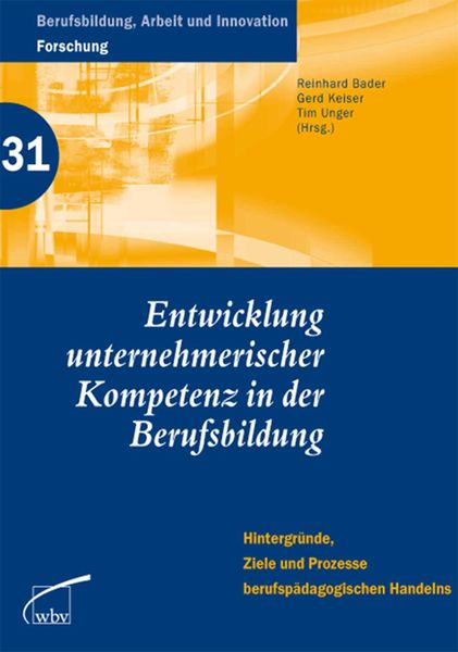 Produktbild: Entwicklung unternehmerischer Kompetenz in der Berufsbildung