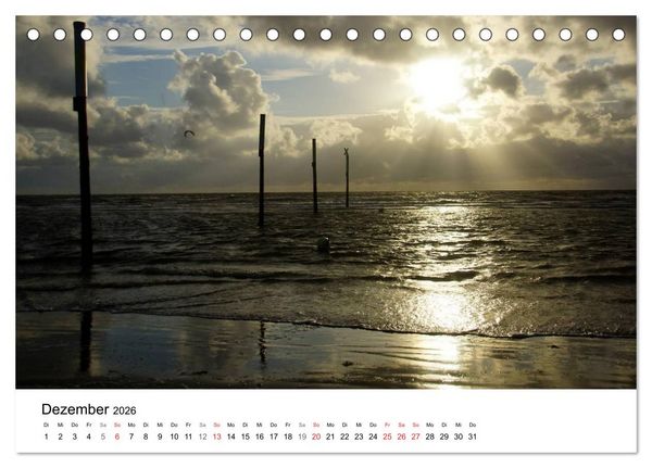 Produktbild: St. Peter Ording 2026 (Tischkalender 2026 DIN A5 quer), CALVENDO Monatskalender