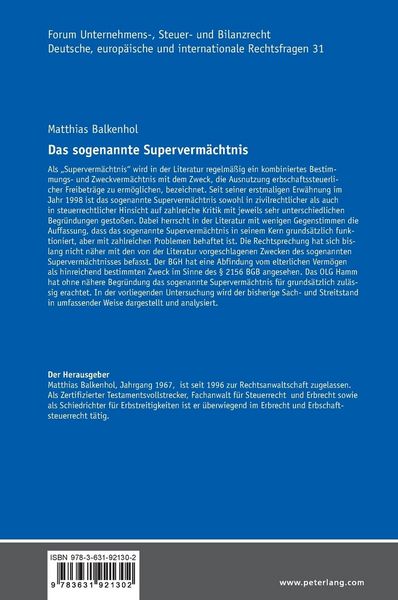 Produktbild: Das sogenannte Superverm&auml;chtnis