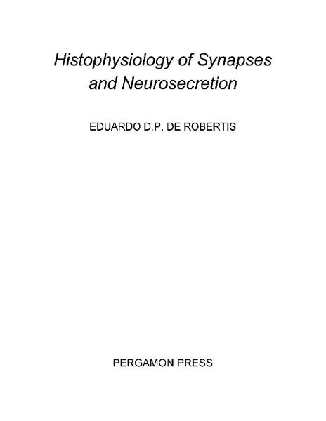 Produktbild: Histophysiology of Synapses and Neurosecretion