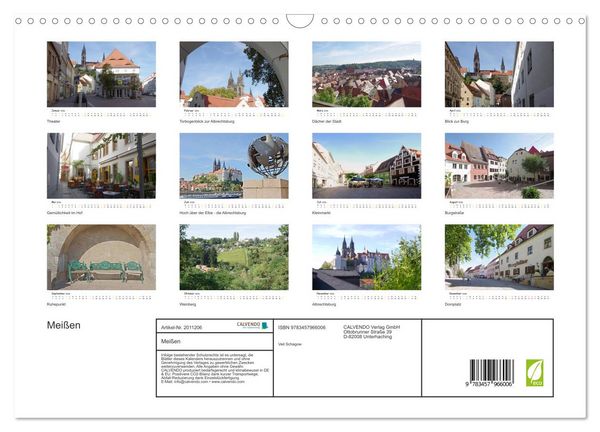 Produktbild: Mei&szlig;en (Wandkalender 2026 DIN A3 quer), CALVENDO Monatskalender