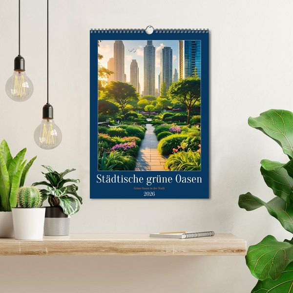 Produktbild: St&auml;dtische gr&uuml;ne Oasen (Wandkalender 2026 DIN A3 hoch), CALVENDO Monatskalender