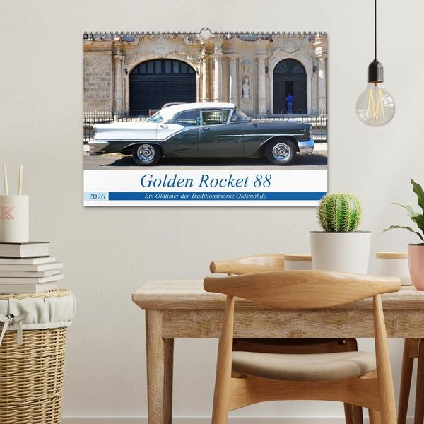 Produktbild: Golden Rocket 88 - Oldsmobile 1957 in Kuba (Wandkalender 2026 DIN A3 quer), CALVENDO Monatskalender