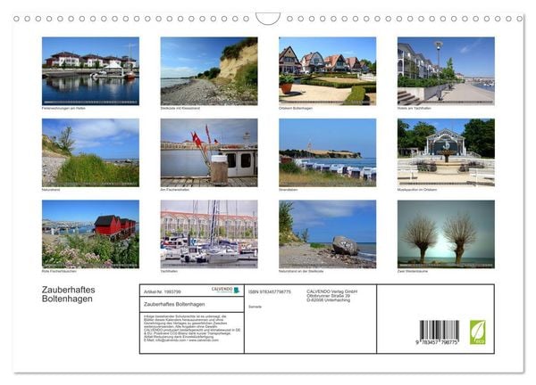 Produktbild: Zauberhaftes Boltenhagen (Wandkalender 2026 DIN A3 quer), CALVENDO Monatskalender