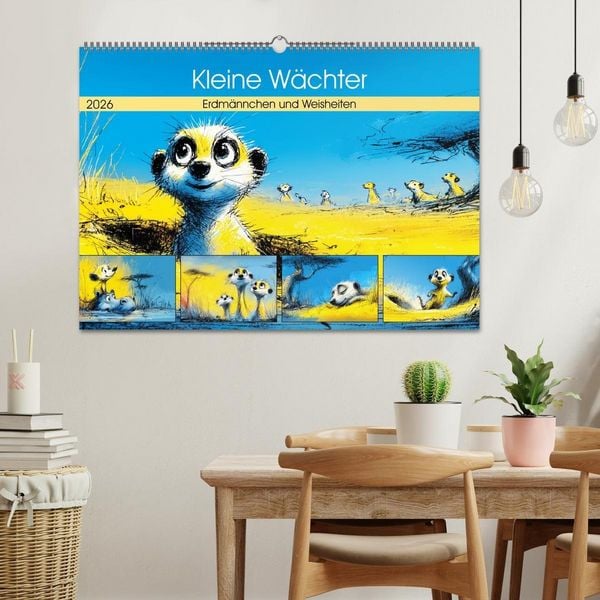 Produktbild: Kleine W&auml;chter. Erdm&auml;nnchen und Weisheiten (Wandkalender 2026 DIN A2 quer), CALVENDO Monatskalender