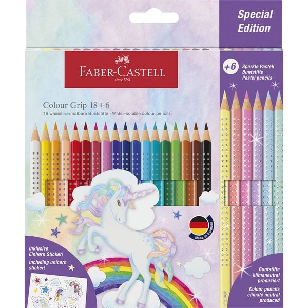 Faber-Castell Buntstifte Colour Grip Einhorn 18+6