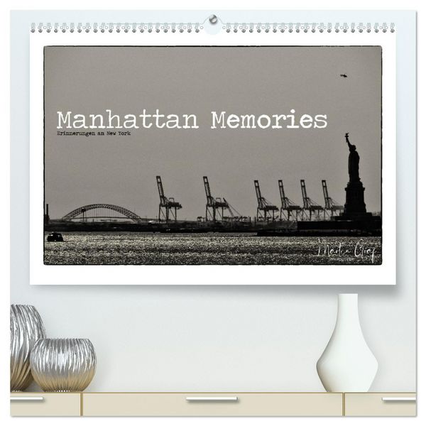 Produktbild: Manhattan Memories - Erinnerungen an New York (hochwertiger Premium Wandkalender 2026 DIN A2 quer), Kunstdruck in Hochglanz