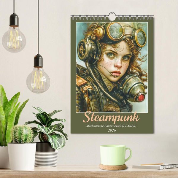 Produktbild: Steampunk - Mechanische Fantasiewelt (Wandkalender 2026 DIN A4 hoch), CALVENDO Monatskalender