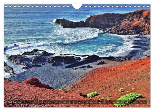 Produktbild: Lanzarote. Wunderwelt der Feuerberge (Wandkalender 2026 DIN A4 quer), CALVENDO Monatskalender