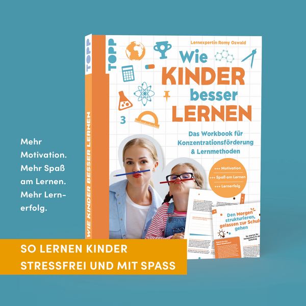 Produktbild: Wie Kinder besser lernen. Das Workbook f&uuml;r Konzentrationsf&ouml;rderung & Lernmethoden.