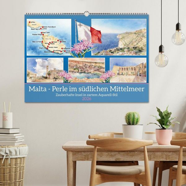 Produktbild: Malta - Perle im s&uuml;dlichen Mittelmeer (Wandkalender 2026 DIN A2 quer), CALVENDO Monatskalender