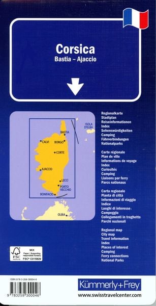Produktbild: K&uuml;mmerly+Frey Regional-Strassenkarte Korsika 1:150.000