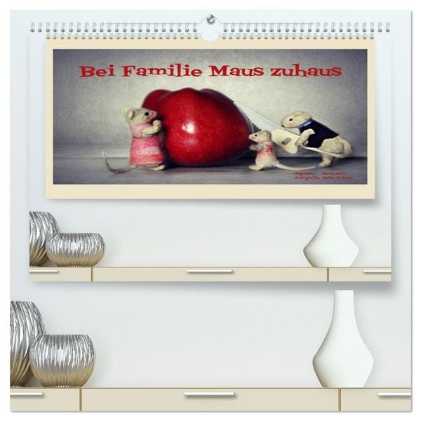 Produktbild: Bei Familie Maus zuhaus (hochwertiger Premium Wandkalender 2026 DIN A2 quer), Kunstdruck in Hochglanz