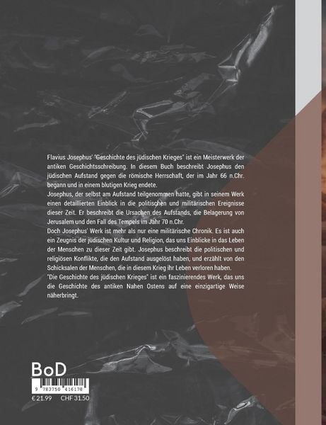 Produktbild: Geschichte des j&uuml;dischen Krieges