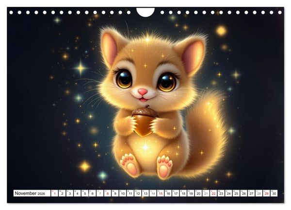 Produktbild: Leuchtende Tierbabys (Wandkalender 2026 DIN A4 quer), CALVENDO Monatskalender