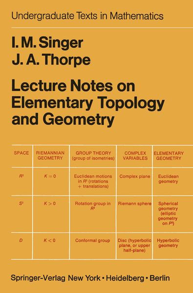 Produktbild: Lecture Notes on Elementary Topology and Geometry