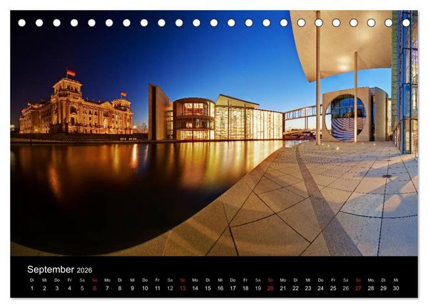 Produktbild: Berliner Stadtansichten (Tischkalender 2026 DIN A5 quer), CALVENDO Monatskalender