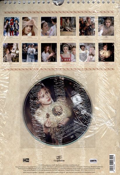 Produktbild: Drei Haseln&uuml;sse f&uuml;r Aschenbr&ouml;del - Kalender 2026 inkl. DVD (Wandkalender / Fotokalender) (Filmjuwelen / DEFA-M&auml;rchen)