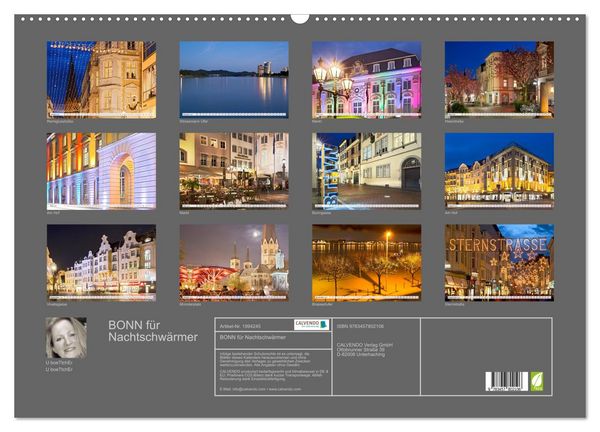 Produktbild: BONN f&uuml;r Nachtschw&auml;rmer (Wandkalender 2026 DIN A2 quer), CALVENDO Monatskalender