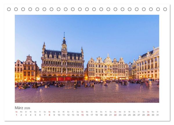 Produktbild: Br&uuml;ssel und Flandern Impressionen (Tischkalender 2026 DIN A5 quer), CALVENDO Monatskalender