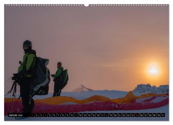 Produktbild: Paragliding - die Faszination des Fliegens (hochwertiger Premium Wandkalender 2026 DIN A2 quer), Kunstdruck in Hochglanz