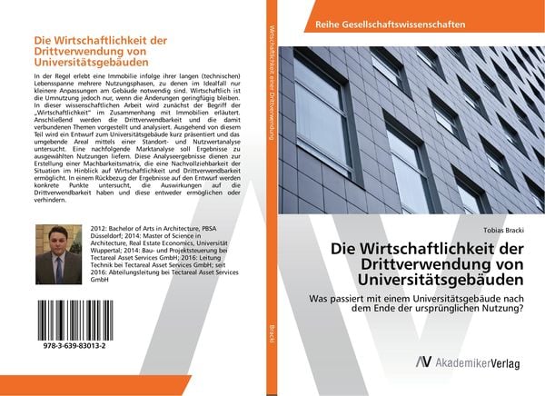 Produktbild: Die Wirtschaftlichkeit der Drittverwendung von Universit&auml;tsgeb&auml;uden