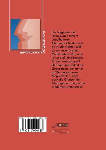 Produktbild: &Ouml;ffentliche Meinung und Demoskopie