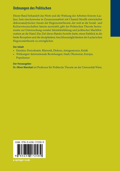 Produktbild: Ordnungen des Politischen