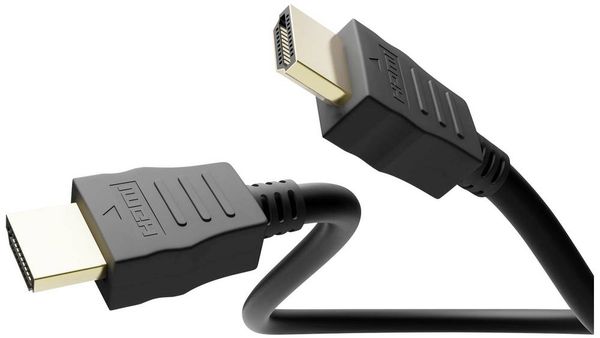 Produktbild: Goobay HDMI Anschlusskabel HDMI-A Stecker, HDMI-A Stecker 1.50 m Schwarz 61158 4K UHD, vergoldet, eARC HDMI-Kabel
