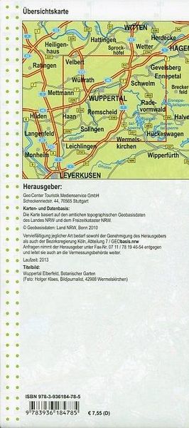 Produktbild: Wuppertal und Umgebung Blatt 11 Wanderkarte NRW