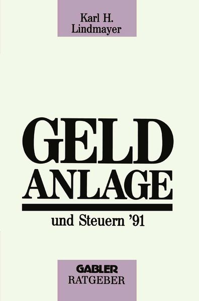 Produktbild: Geldanlage und Steuern &rsquo;91