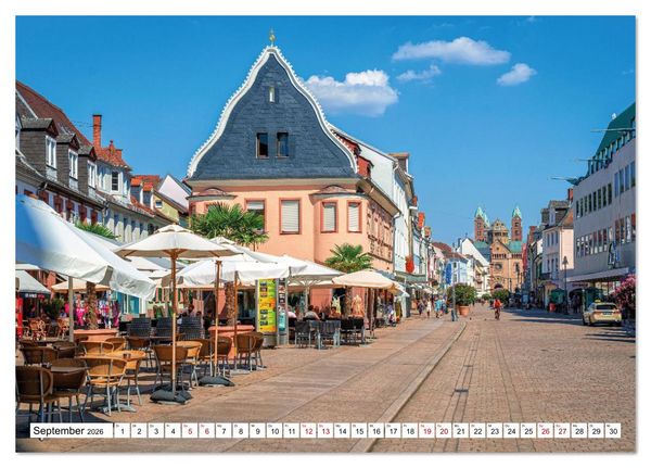 Produktbild: Speyer im Blick: Ein Jahr voller Geschichte und Charme (Tischkalender 2026 DIN A5 quer), CALVENDO Monatskalender