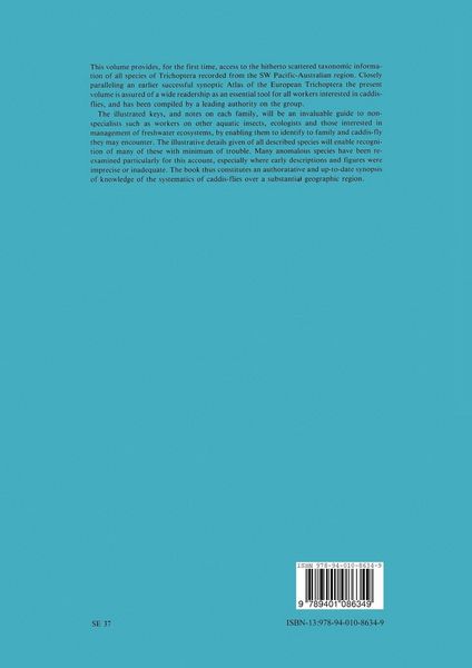 Produktbild: Atlas of Trichoptera of the SW Pacific &mdash; Australian Region