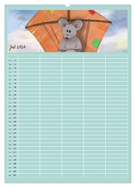 Produktbild: Mats Maus und seine Freunde (Wandkalender 2026 DIN A2 hoch), CALVENDO Monatskalender