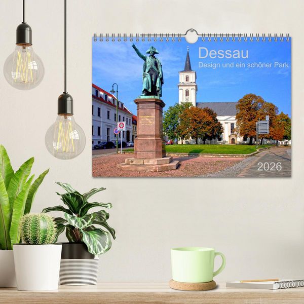 Produktbild: Dessau Design und ein sch&ouml;ner Park (Wandkalender 2026 DIN A4 quer), CALVENDO Monatskalender