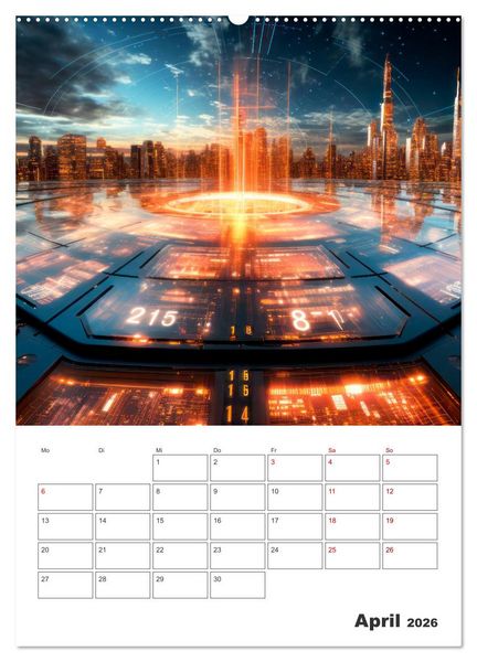 Produktbild: METAVERSE Cooler Terminplaner (Wandkalender 2026 DIN A2 hoch), CALVENDO Monatskalender