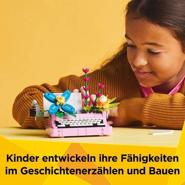 Produktbild: LEGO Creator 31169 3in1 Schreibmaschine mit Blumen, Kreatives Spielzeug