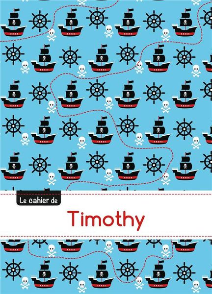 Produktbild: Cahier timothy blanc,96p,a5 pirates
