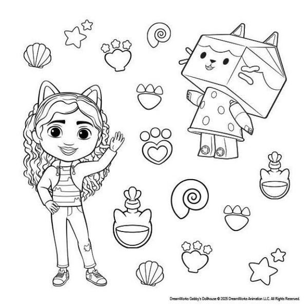 Produktbild: Gabby's Dollhouse: Meine sch&ouml;nsten Sticker zum Ausmalen