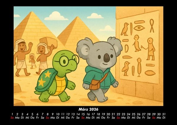 Produktbild: Taz & Kiki - Eine Reise durch die Zeit 2026 Fotokalender DIN A3