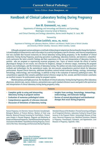 Produktbild: Handbook of Clinical Laboratory Testing During Pregnancy