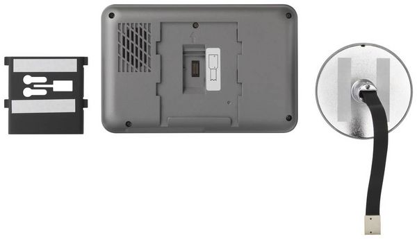 Produktbild: Sygonix IP-Video-T&uuml;rsprechanlage WLAN Kamera, Video-Inneneinheit Grau